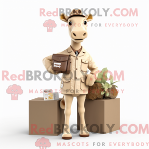 Mascot character of a Beige...