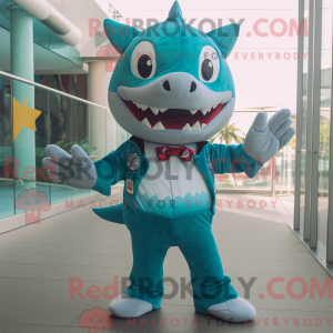 Mascot character of a Teal...