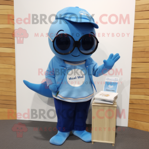  Blue Whale maskot kostyme...