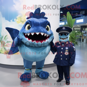 Mascot character of a Navy...