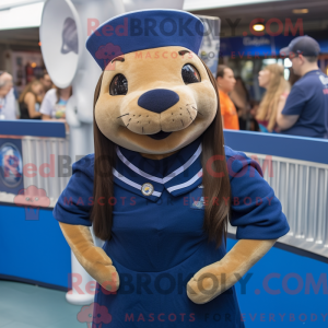 Mascot character of a Navy...