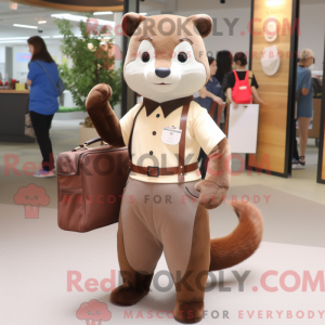 Mascot character of a Brown...
