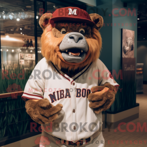 Maskot postava bizona...