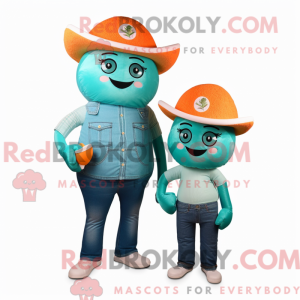 Mascot character of a Teal...