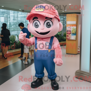 Maskot karakter af en Pink...