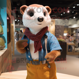 Rust Ferret maskot kostume...