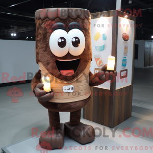 Mascot character of a Brown...