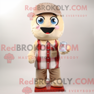 Mascot character of a Beige...