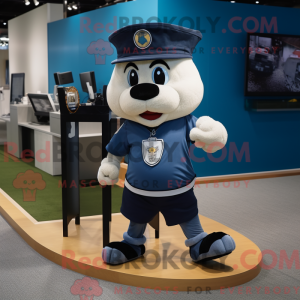 Mascot character of a Navy...