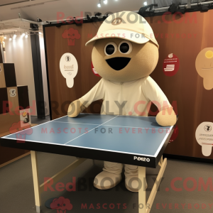 Mascot character of a Beige...