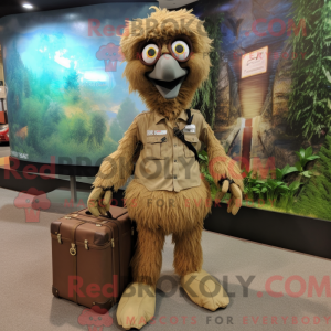 Mascot character of a Brown...