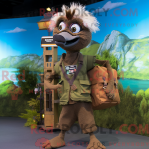 Mascot character of a Brown...