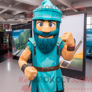 Mascot character of a Teal...