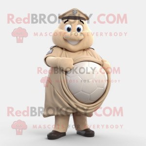 Beige politibetjent maskot...