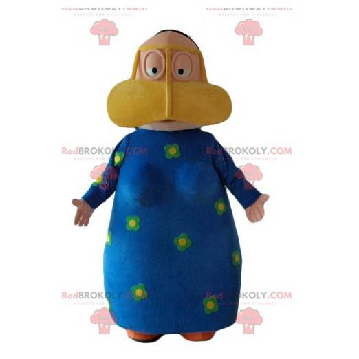 Orientalisches Frauenmaskottchen mit einem blauen Kleid mit