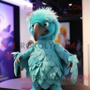Mascot character of a Cyan...