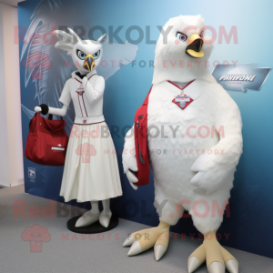 White Hawk maskot kostym...