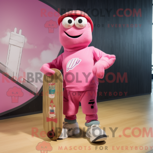 Mascot character of a Pink...