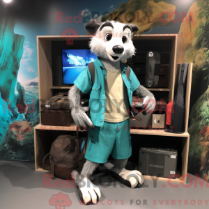 Mascot character of a Teal...