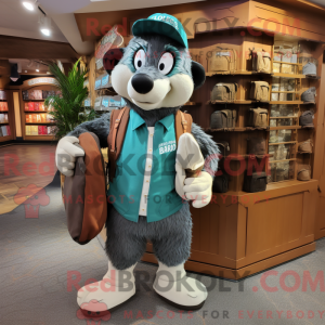 Mascot character of a Teal...