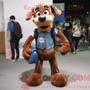 Mascot character of a Brown...