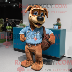 Mascot character of a Brown...