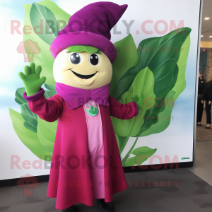 Magenta bønnestengel maskot...