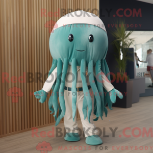 Mascot character of a Teal...