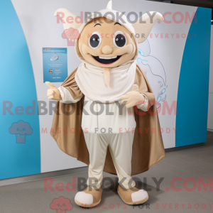 Mascot character of a Tan...