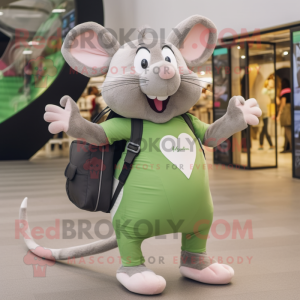 Olive Rat maskot kostume...