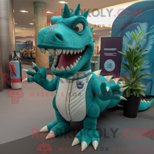 Mascot character of a Teal...