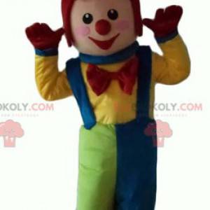 Mascote palhaço multicolorido muito sorridente - Redbrokoly.com