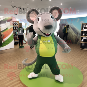 Olive Rat maskot drakt...