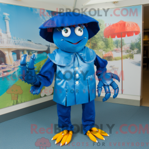 Mascot character of a Blue...