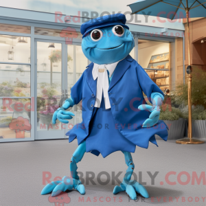 Maskottchen einer blauen...