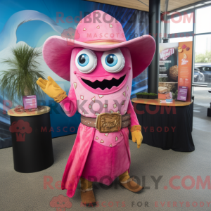Mascot character of a Pink...