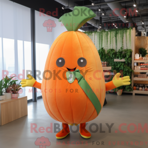 Maskotkarakter af en orange...