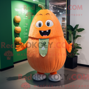 Postava maskota oranžového...