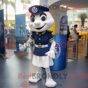 Mascot character of a Navy...