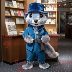 Maskottchen eines blauen...