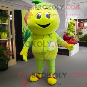 Postava maskota Lime Green...