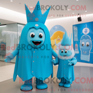 Mascot character of a Cyan...