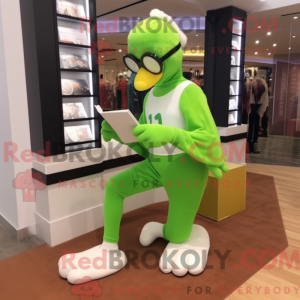 Postava maskota Lime Green...
