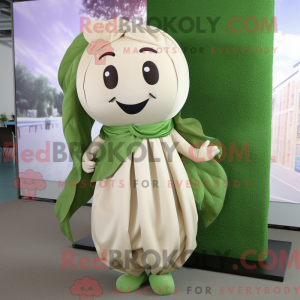 Mascot character of a Beige...