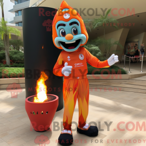 Mascottefiguur van een...