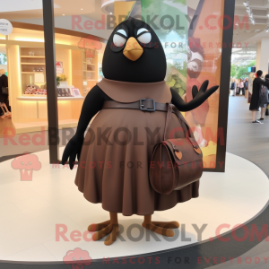 Maskot-karakter af en brun...
