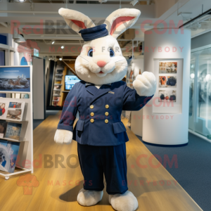 Navy Wild Rabbit mascotte...