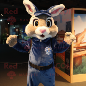 Navy Wild Rabbit mascotte...