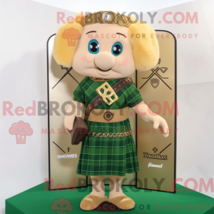 Mascot character of a Tan...