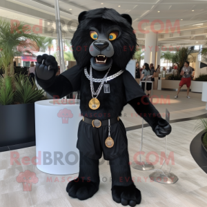 Black Lion mascotte kostuum...